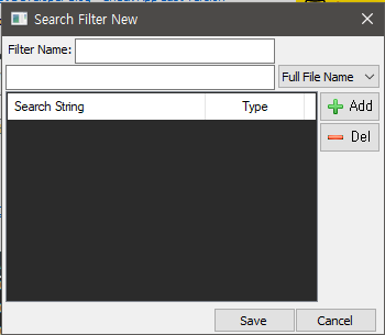 Search Filter 팝업